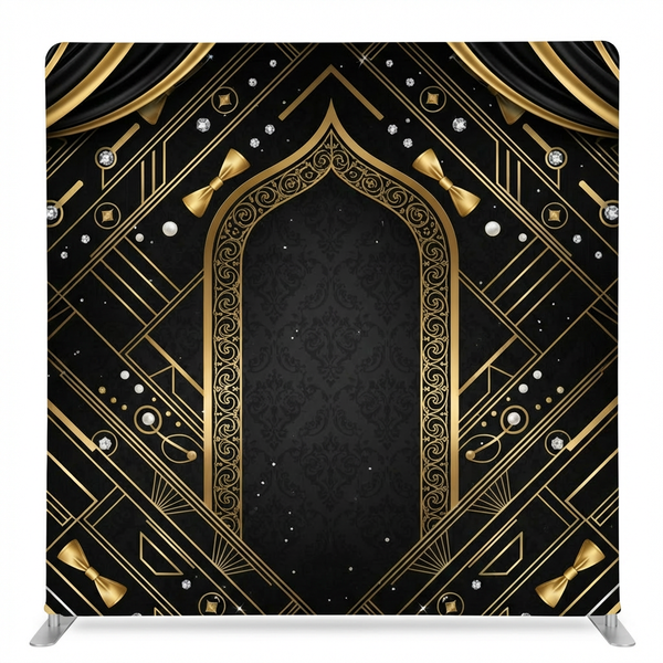 Gilded Midnight Double-Sided Pillowcover Backdrop - Front