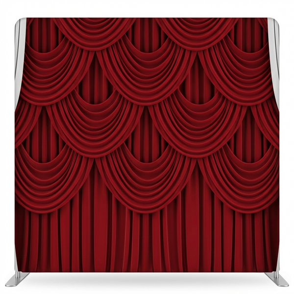 Crimson Stellar Double-Sided Backdrop from True Backdrops featuring vibrant star pattern on both sides.