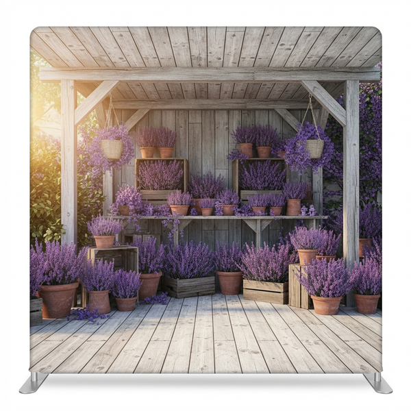 Provençal Lavender Shed Pillowcover Backdrop