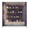 Provençal Lavender Market Pillowcover Backdrop by True Backdrops, featuring soft lavender floral fabric with decorative pillow design.
