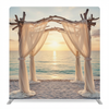 True Backdrops Shoreline Ethereal double-sided pillowcover backdrop with scenic beach and sky designs, fabric texture visible.