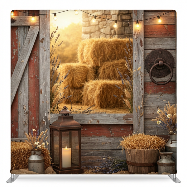 Harvest Hearth Glow Pillowcover Backdrop by True Backdrops featuring warm, rustic design perfect for cozy home decor.