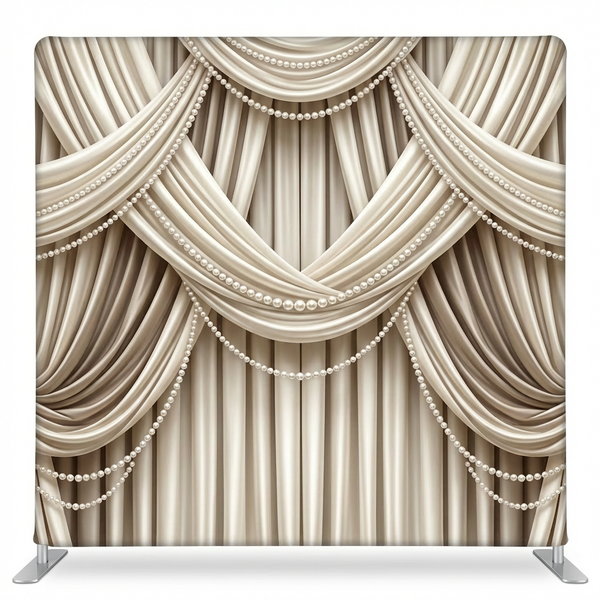 Silk pillowcover backdrop featuring Pearl River design by True Backdrops, with a smooth, elegant silk fabric and intricate pattern.