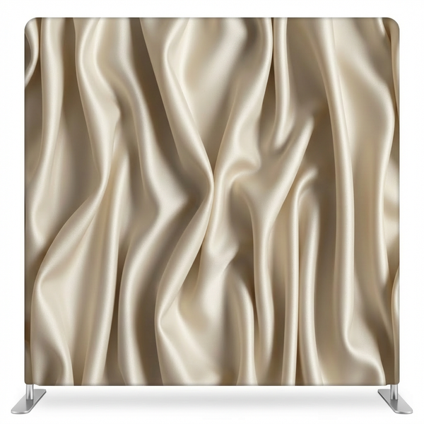Champagne Tide Whispers Pillowcover Backdrop by True Backdrops featuring a soft, elegant fabric with subtle champagne tones and design.