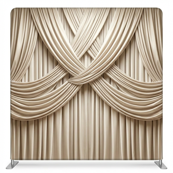 Champagne silk Symphony pillowcover backdrop by True Backdrops, featuring a smooth, elegant silk fabric with a subtle sheen.