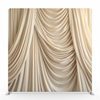 Ivory cascade pillowcover backdrop with soft fabric and elegant drape, designed for photography and decorative settings by True Backdrops.