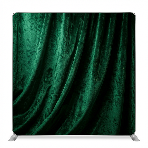 Emerald Manor Velvet Pillowcover Backdrop by True Backdrops, featuring a plush emerald velvet fabric with two pillow covers.