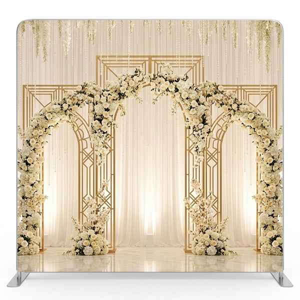 Ivory Lattice Dream Pillowcover Backdrop