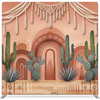 Sonoran Macramé Sunset Pillowcover Backdrop