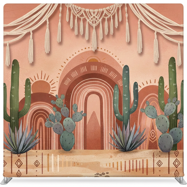 Sonoran Macramé Sunset Pillowcover Backdrop