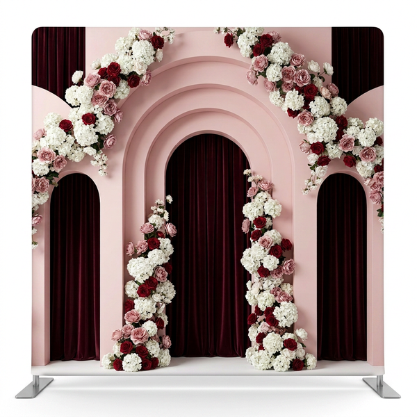 Blushing Velvet Arches Pillowcover Backdrop