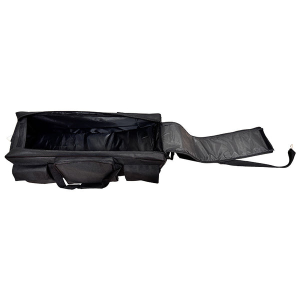True Backdrops Deluxe Storage Bag for pillow cover stands, showing a durable black fabric bag with zipper closure.