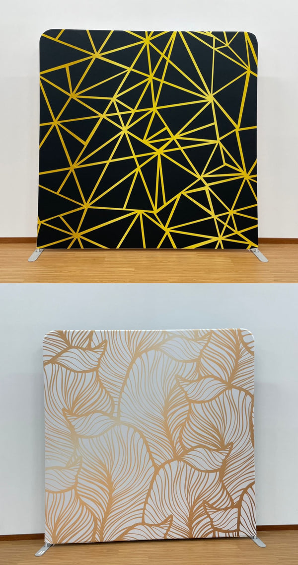 Double-Sided Geometric & Leaf Design Backdrop Cover (Ships Next Day)