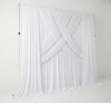 Pre-pleated drapery backdrop with pole pocket from True Backdrops, featuring elegant fabric folds and a secure hanging pocket.