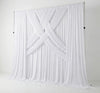 Pre-pleated drapery backdrop with pole pocket from True Backdrops, showing elegant fabric hanging neatly for photography or decor.