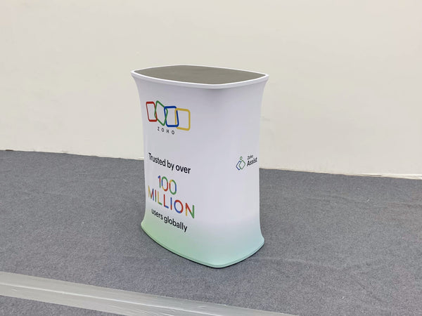 Square Fabric Pop Up Counter
