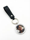 Event-ready acrylic photo keychain set with straps, featuring colorful photo booth accessories by True Backdrops.