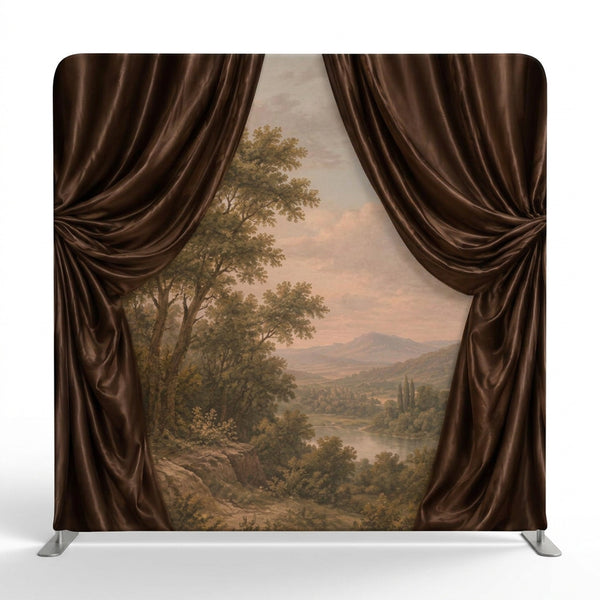 Chocolate Drape Pastoral Reveal Pillowcover Backdrop