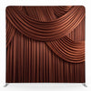 Chocolate Satin Swag Pillowcover Backdrop