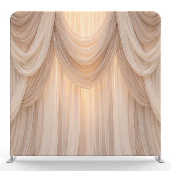 Ivory Layered Chiffon Cascade Pillowcover Backdrop
