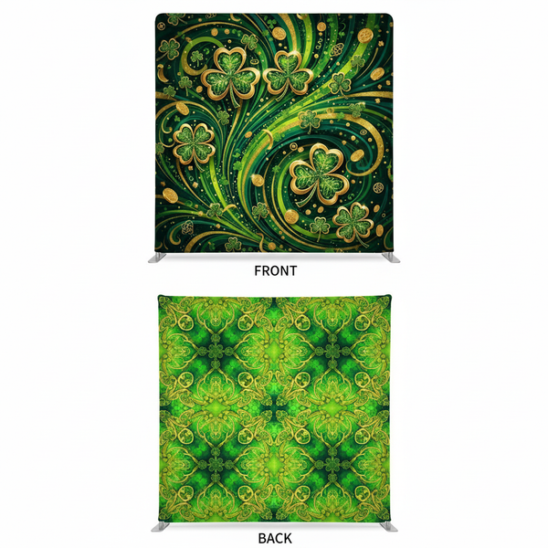 Emerald Heirloom double-sided pillowcover backdrop by True Backdrops, showcasing intricate patterns and rich colors.