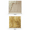 Champagne Sahara double-sided pillowcover backdrop by True Backdrops, showing elegant fabric with textured pattern on both sides.