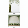 Double-sided botanical sage pillowcover backdrop by True Backdrops with leafy green and neutral fabric textures.