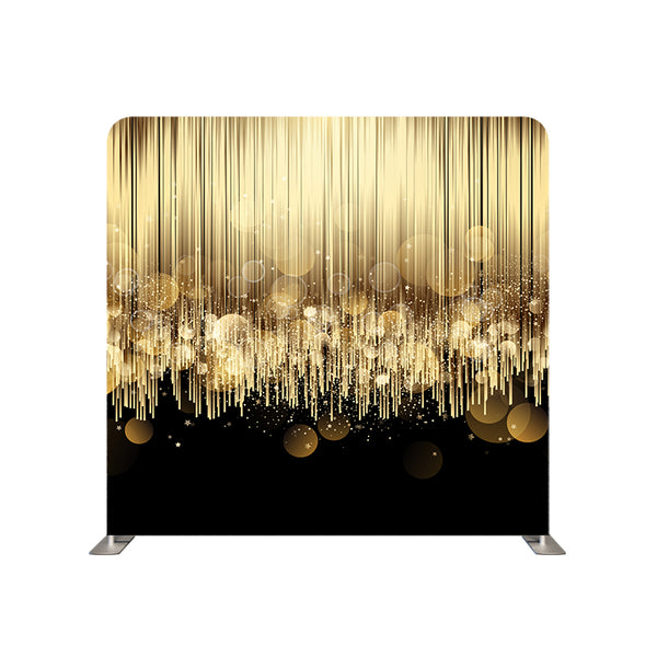 Gold 7 Pillow Cover Backdrop from True Backdrops, featuring a shiny gold fabric with plush pillow design for photography backgrounds.