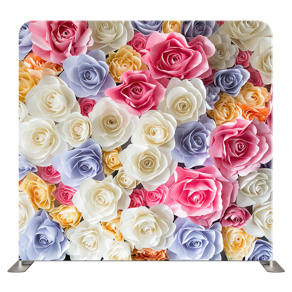 Floral 016 pillow cover backdrop with vibrant flower pattern, made by True Backdrops, ideal for photography and decorative displays.