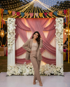 Blushing Willow Arches pillowcover backdrop by True Backdrops, featuring soft pink and white floral design for elegant decor.