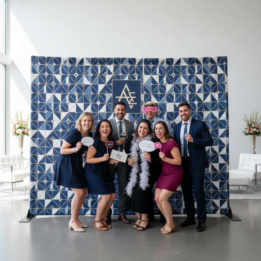 How a Branded Photo Booth Backdrop Boosts Your Event