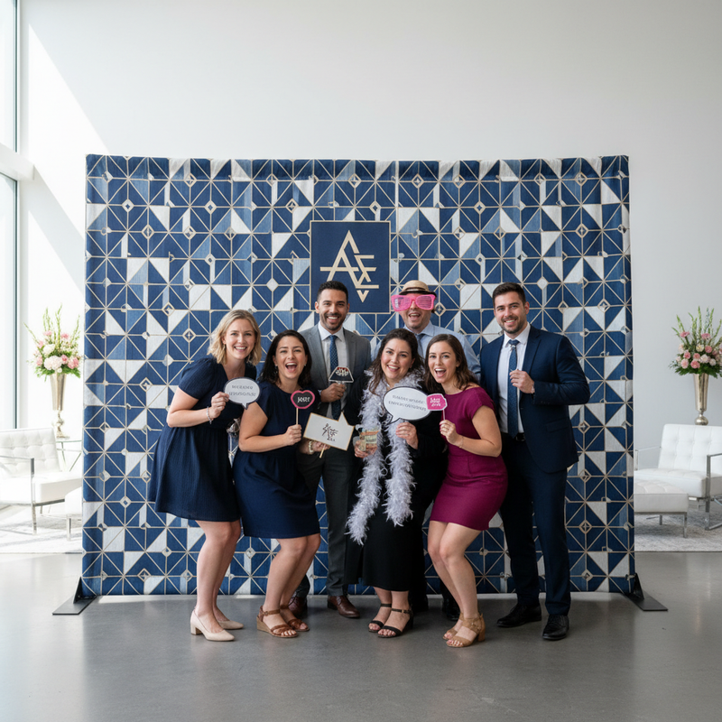 How a Branded Photo Booth Backdrop Boosts Your Event