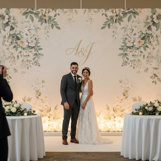 How to Choose a Custom Backdrop for Wedding Reception - True Backdrops