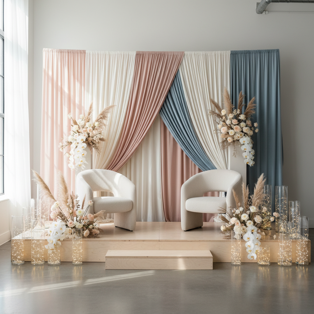 Create a Custom Wedding Backdrop with Monogram - True Backdrops