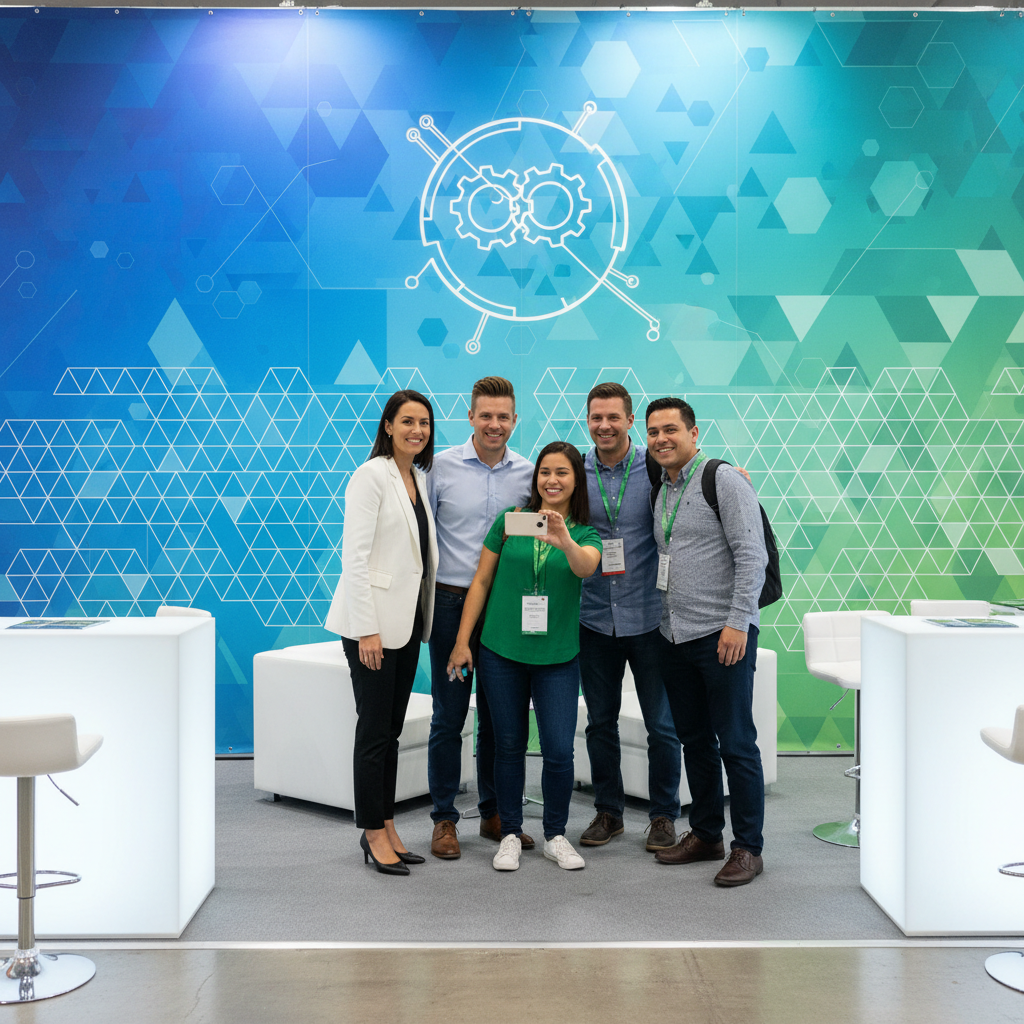 Trade Show Photo Booth Backdrop: Your Brand's Edge - True Backdrops