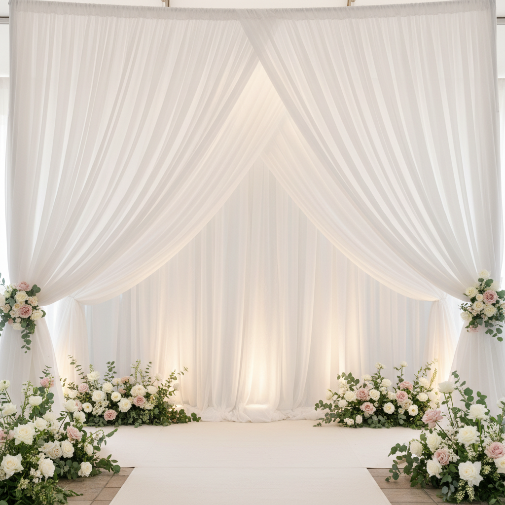 White Drapery Backdrop Wedding: Your Guide - True Backdrops