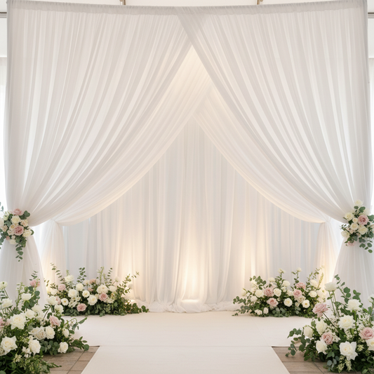White Drapery Backdrop Wedding: Your Guide - True Backdrops