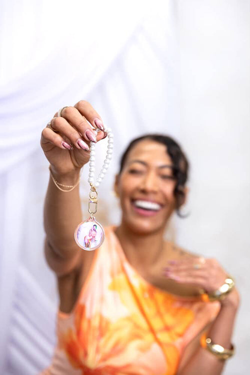 Event-Ready Acrylic Photo Keychain Sets (Pre-Assembled with Pearls)