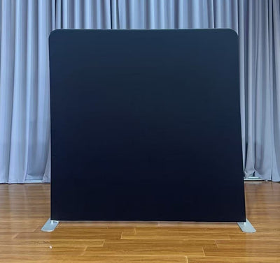 Double-sided black and white pillow cover backdrop by True Backdrops, showing a stylish, reversible fabric design.