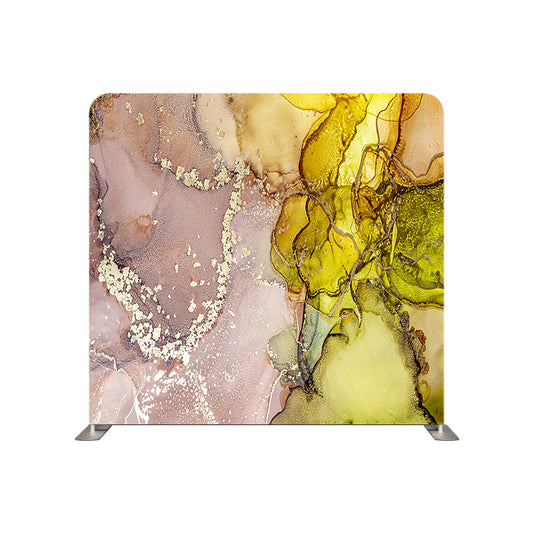 Gold Abstract Ink Spiral Pillowcover Backdrop