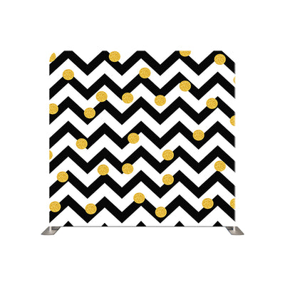 Gold Dotted Chevron Pillowcover Backdrop
