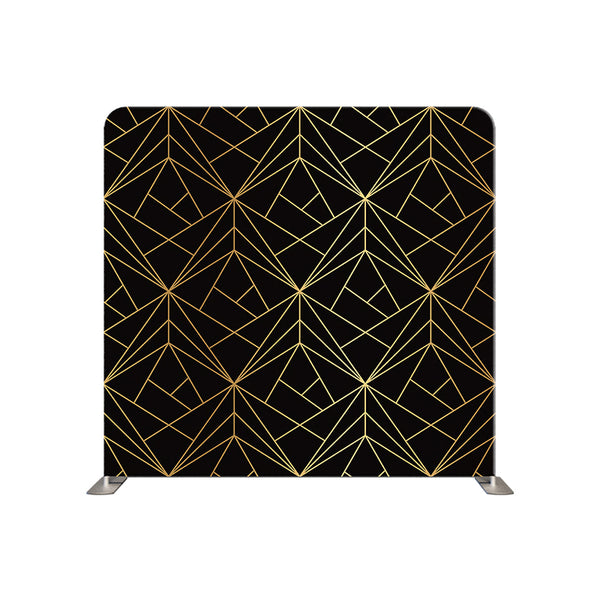 black and gold geometric Pillowcover Backdrop