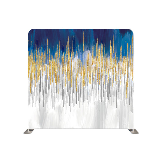 Blue And Gold Oil Painting Pillowcover Backdrop