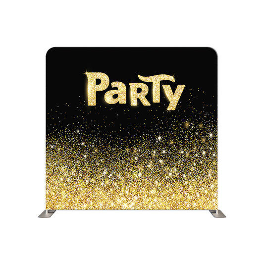 everybody lets party gold Pillowcover Backdrop