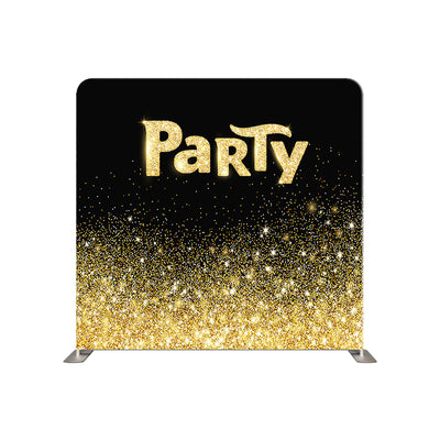 everybody lets party gold Pillowcover Backdrop