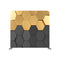 Black and Gold Hexagon Pillowcover Backdrop