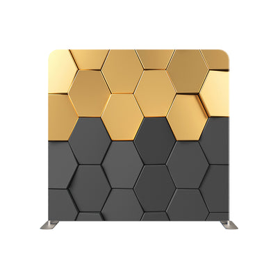 Black and Gold Hexagon Pillowcover Backdrop