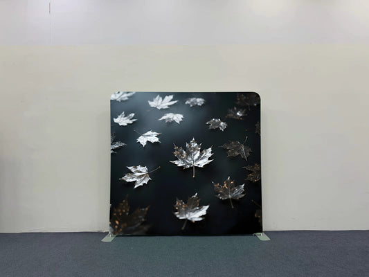 Silver Leaf Luxe Pillowcover Backdrop