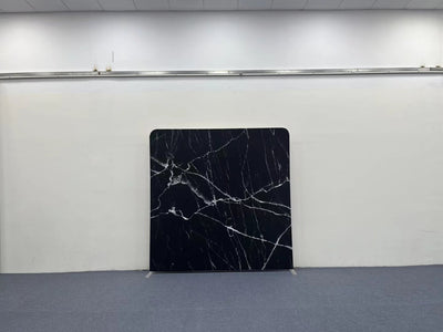 Polished Noir Marble Veins Pillowcover Backdrop