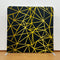 Midnight Gold Geometric Canvas Pillowcover Backdrop